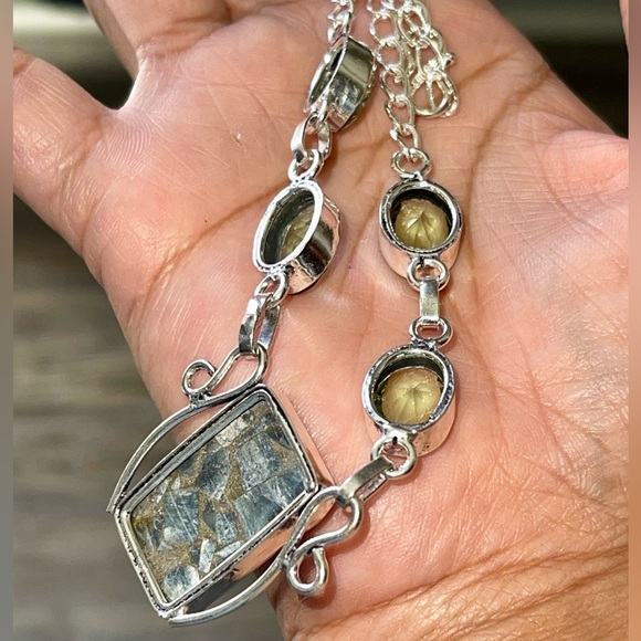 Copper Seraphinite Pendant Necklace - Picture 5 of 8